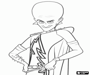 Colora Megamind, l'alien protagonista