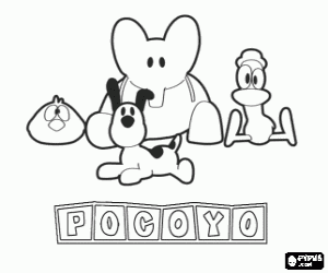 Colora Le migliori amiche di Pocoyo