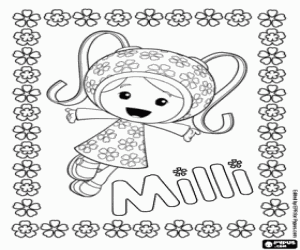 Colora Milli Umizoomi e fiori