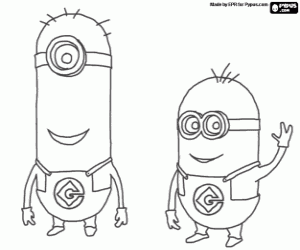Colora Due minions, i servi