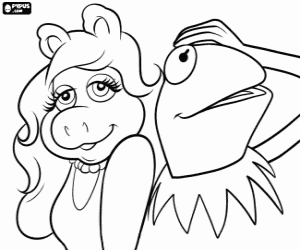 Colora Miss Piggy e Kermit, Muppets