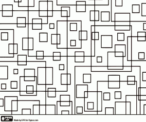 Colora Modello caotico con molti quadrati