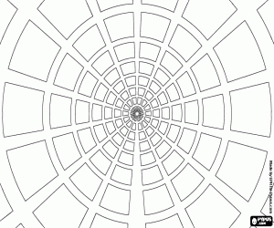 Colora Modello concentrico in prospettiva