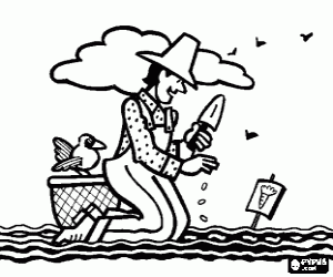 Colora Momento della semina nell'orto