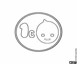 Colora Moneta di Pypus di 1 centesimo