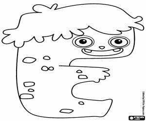 Colora Mostro della lettera E