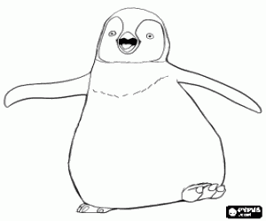 Colora Mumble, il pinguino ballerino