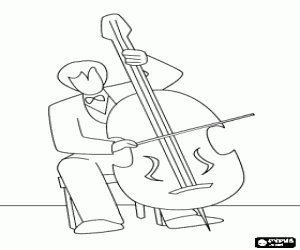 Colora Il musicista con il violoncello