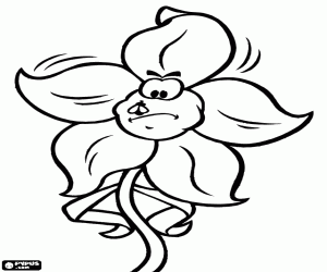 Colora Un narciso con un insetto