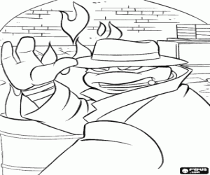 Colora Un ninja turtle con un trench