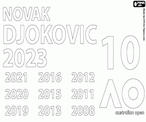 Colora Novak Djokovic, 10 titoli Australian Open