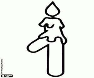 Colora Numero 1, uno con la candela accesa