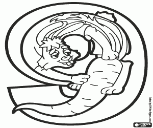 Colora Numero nove, coniglio e carota