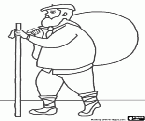 Colora Olentzero, un personaggio di Natale