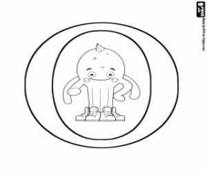 Colora Omicron, la lettera greca e Pypus