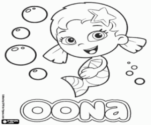 Colora Oona, personaggio da Bubble Guppies