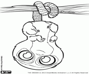 Colora Un orso preistorico come una pera