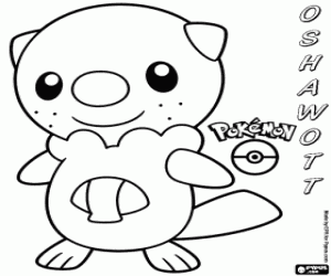 Colora Oshawott, lontra di Pokemon