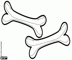 Colora Due ossa per il piccolo cane