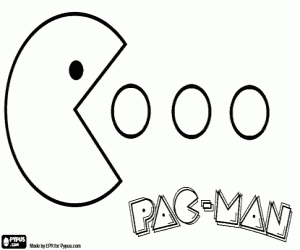 Colora Pac-Man mangia palle con il logo