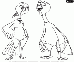 Colora Un paio di tacchini Jenny e Reggie