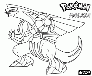 Colora Palkia, un drago pokemon