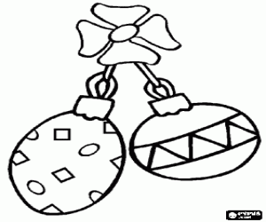 Colora Palle di Natale legate con un nastro