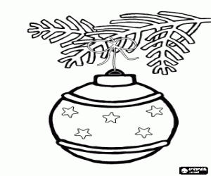 Colora Una pallina decorata con stelle