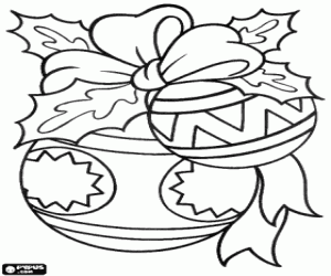 Colora Palline di Natale con un fiocco