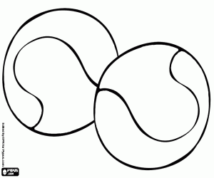 Colora Due palline da tennis