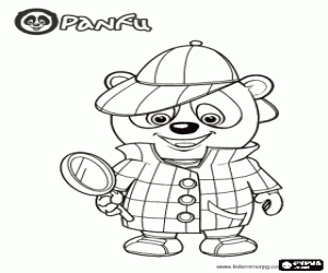 Colora Panda Detective da Panfu