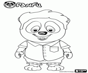 Colora Panfu Panda con vestito informale