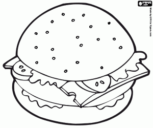 Colora Panino di hamburger