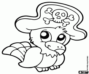 Colora Il pappagallo dei pirati