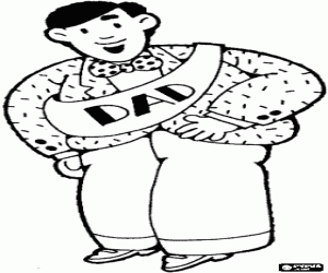 Colora Papà con la fascia di celebrazione