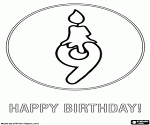 Colora Per un felice nono compleanno