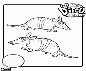 Colora Per imparare il numero due