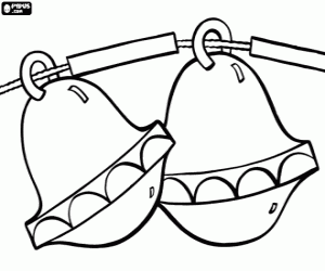 Colora Due piccole campane di Natale