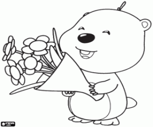 Colora Il piccolo e timido castoro Loopy