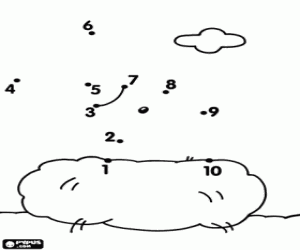 Colora Piccolo uccello nel nido, punto per punto