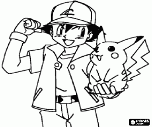 Colora Pikachu ed Ash da Pokemon