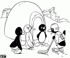Colora Pingu con i suoi amici
