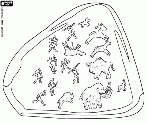 Colora Le pitture rupestri di caccia