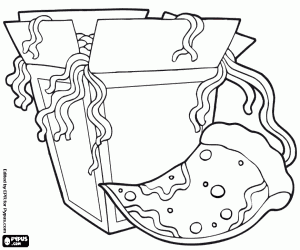 Colora Pizza e spaghetti cinesi