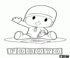 Colora Pocoyo disegna su una carta