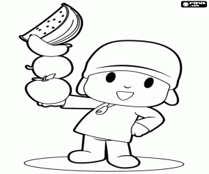 Colora Pocoyo e il frutto delizioso