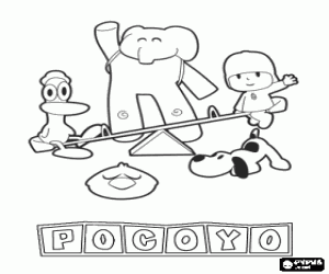 Colora Pocoyo con i suoi amici