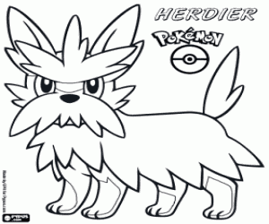 Colora Un pokemon cane, Herdier