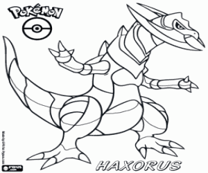 Colora Un Pokemon drago, Haxorus