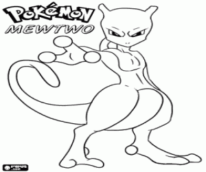 Colora Il pokemon felino Mewto